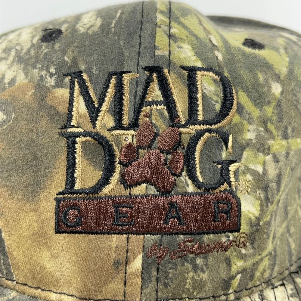 Mad Dog Gear Hat Cap Mossy Oak Camo‎ Strap Back Hunting Y2K Adjustable Adult